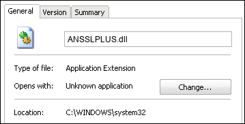 ANSSLPLUS.dll properties