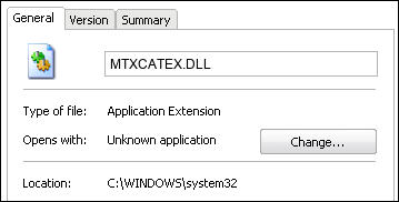 MTXCATEX.DLL properties