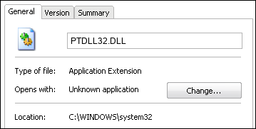 PTDLL32.DLL properties