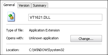 VT1621.DLL properties