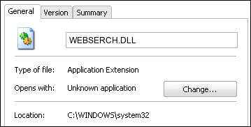 WEBSERCH.DLL properties