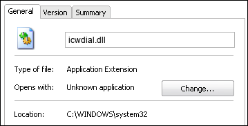 icwdial.dll properties