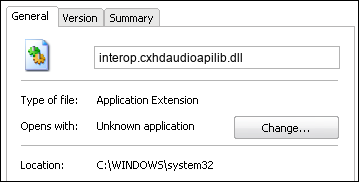 interop.cxhdaudioapilib.dll properties