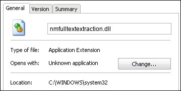 nmfulltextextraction.dll properties