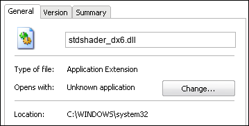 stdshader_dx6.dll properties